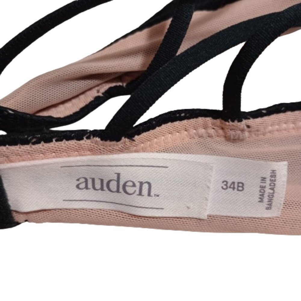Women's Auden Black Unlined Demi Coverage Underwire Lace Bra   34B NWT - Picture 5 of 7